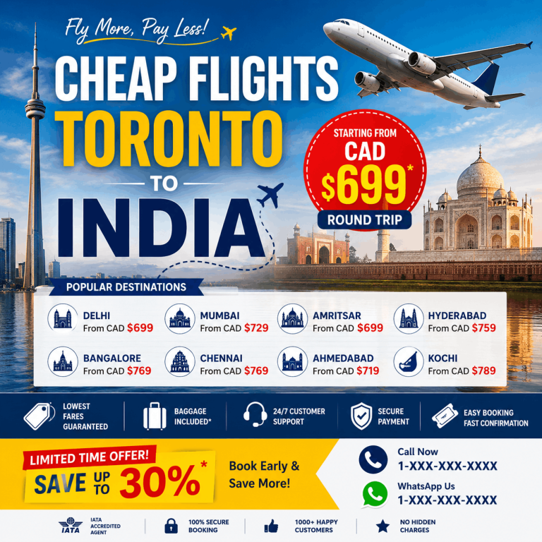 cheap flight tickets from india to toronto